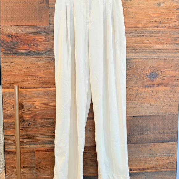 Wayf Cream High Waist wide Leg Women's Trousers NWT - Picture 8 of 16